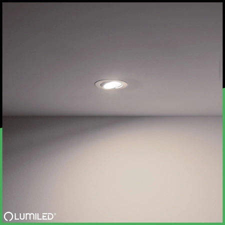 Kruhové stropní svítidlo TRIX 3v1 GU10 6W 3000K WHITE MAT LUMILED pro zápustnou montáž