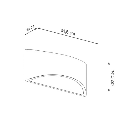 LED nástěnné svítidlo VIXEN G9 Nástěnné svítidlo Polokruhové lakované bílé lesklé SOLLUX