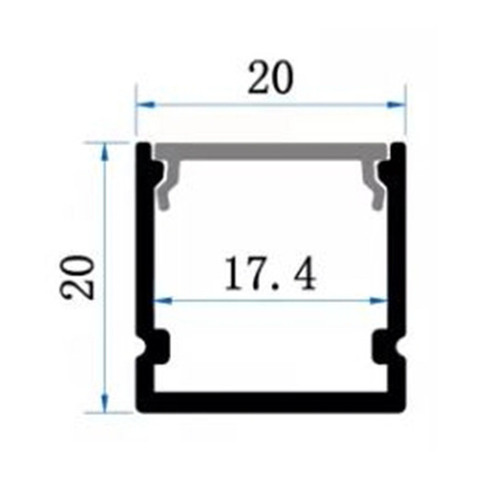 Povrchový Eloxovaný Hliníkový Profil pro LED KM38, Stříbrný 1m + Průhledná Krytka + Záslepky LUMILED