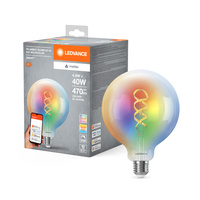 LED žárovka E27 4,8W = 40W 470lm RGBW CCT Stmívatelná SMART+ WiFi Filament Globe Ledvance