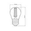 LED žárovka E27 G45 4,5W = 40W Red Filament TOSHIBA