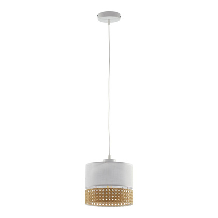 PAGLIA WHITE Závěsné stropní svítidlo Rattan Hanging White Boho Style E27 6534 TK Lighting