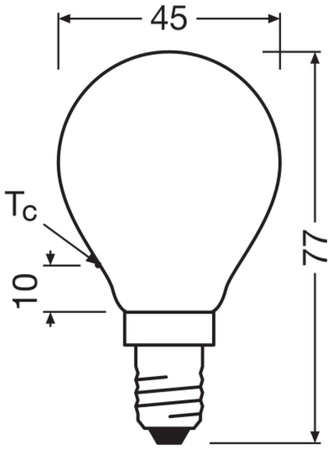 LED žárovka E14 P45 6,5W = 60W 806lm 4000K Neutrální 320° Stmívatelné vlákno OSRAM SUPER STAR