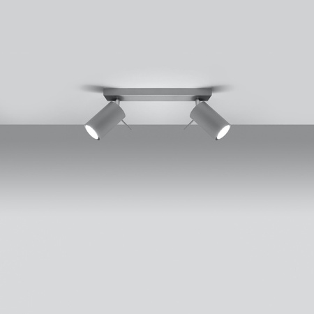 Svítidlo pro povrchovou montáž RING 2 2xGU10 Reflektor halogenový pohyblivý Minimalistická šedá SOLLUX