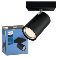 KOSIPO stropní svítidlo Reflektor GU10 svítidlo Černé pohyblivé PHILIPS