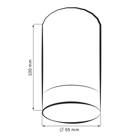 ARRAS GU10 Tuba Spot Round White GOLDLUX Stropní svítidlo pro povrchovou montáž