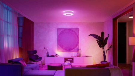 LED stropní svítidlo INFUSE M White 33,5W CCT RGB PHILIPS HUE Bluetooth Zigbee