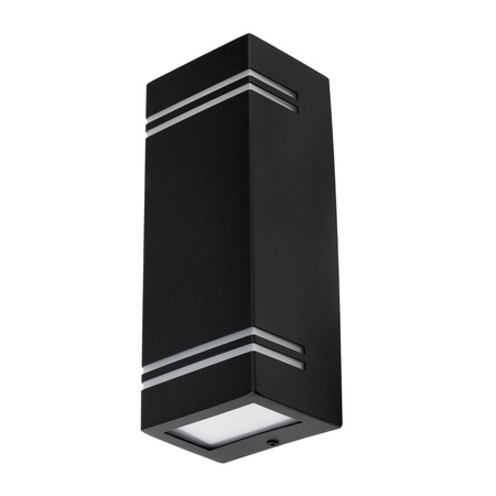 Zahradní lampa NELA Elevační nástěnná lampa 2xGU10 IP44 Horní Spodní Černá
