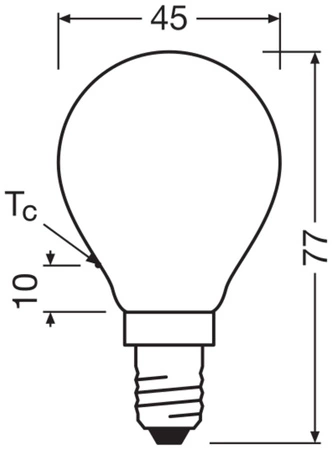 LED žárovka P45 E14 5,5W = 60W 806lm 2700K teplá bílá FILAMENT LEDVANCE