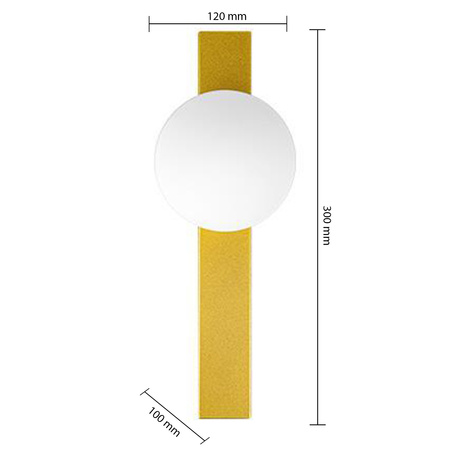 Nástěnná povrchová lampa na čtení G9 Gold Bali Masterled