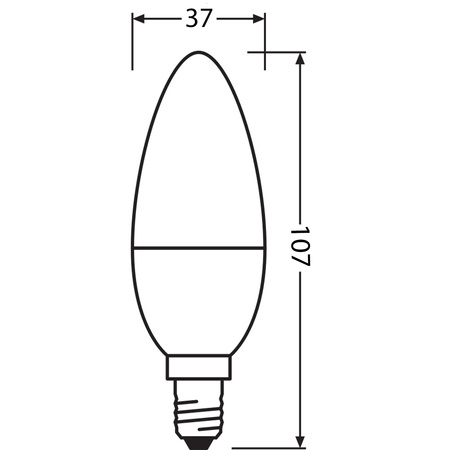 LED žárovka B37 E14 7,3W = 60W 806lm 4000K neutrální bílá LEDVANCE