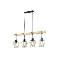 Stropní závěsné svítidlo 4 x E27 Black Industrial Fabian Rabalux