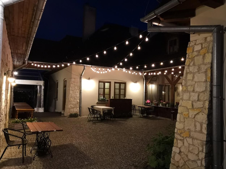 Venkovní zahradní girlanda světelný řetěz 20m 20xE27 LED 1.3W