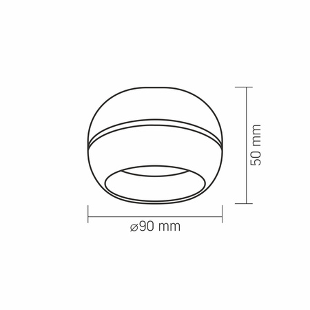 Povrchové svítidlo SPOT 1x GX53 White Videx