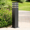 Venkovní zahradní lampa E27 ČERNÝ SLOUP Čtverec 50cm