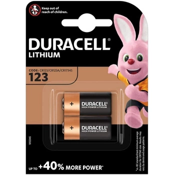 DURACELL LITHIOVÉ BATERIE 123 CR123 CR123A 3V blistr po 2 kusech