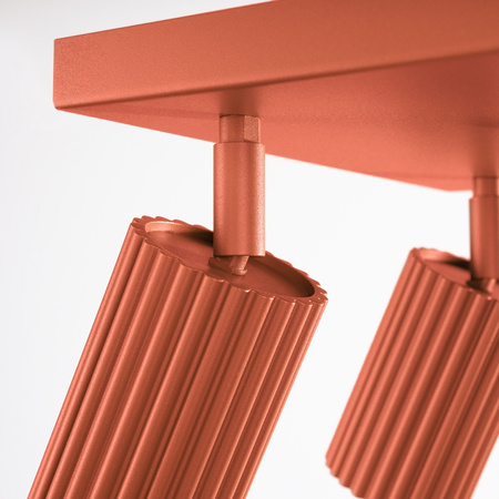 Bodové reflektorové stropní svítidlo Tuba 4x GU10 Ochre Red Carbon Deep Space SL.1640 Sollux