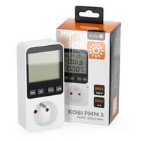 Měřič spotřeby energie KOBI PMM3 s měřením spotřeby energie a nákladů Bílý