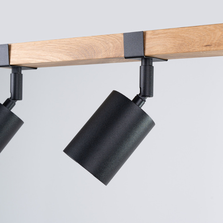 Stropní svítidlo FAGER 3xGU10 Reflector Moving Black Skandinávské SOLLUX