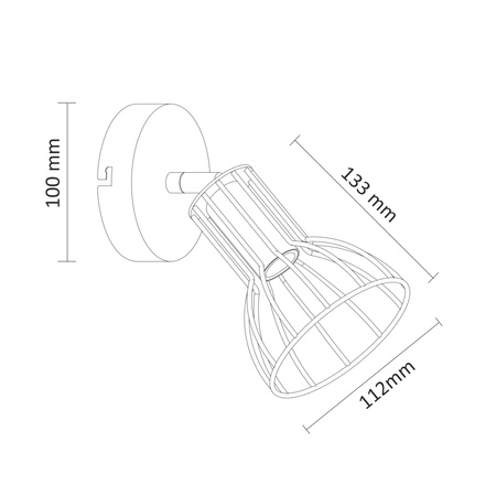 Nástěnné svítidlo NÁSTĚNNÉ SVÍTIDLO Spot Sofia 1xE14 GOLDLUX (Polux)