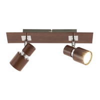 Bodové halogenové stropní svítidlo 2x GU10 Brown Classic Merkur 6006 Rabalux