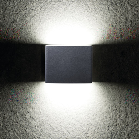 Venkovní svítidlo LED NÁSTĚNNÉ SVÍTIDLO GARTO Graphite 8W 300lm 840 Neutrální bila IP54 Kanlux