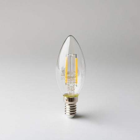 LED žárovka svíčka B35 E14 2W 240lm 2700K teplá bílá FILAMENT Ecolight