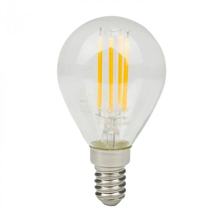 LED žárovka kapka P45 E14 6W 720lm 2700K teplá bílá FILAMENT Ecolight