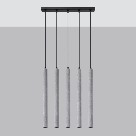 PASTELO 5L 5xG9 Betonové závěsné svítidlo Moderní SOLLUX