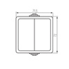 Zásuvkový spínač 10A Square Grey TEKNO Kanlux
