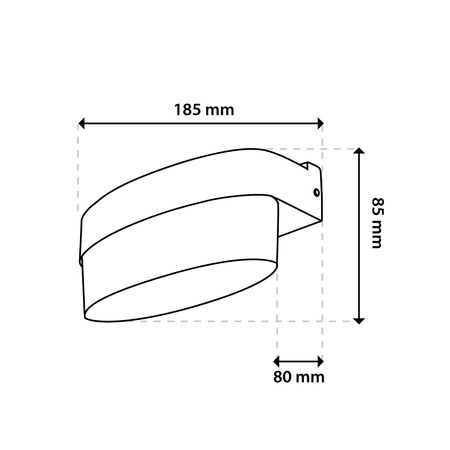 Zahradní nástěnná lampa 5W, 4000K IP54 Teplá bílá Černá SEVIA LUMILED