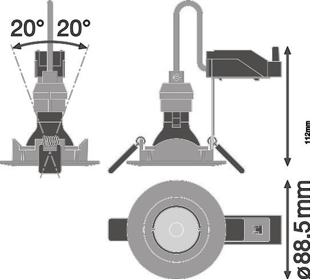 LED panel Flush Mount GU10 8.3W 575lm CCT Stmívatelná LED Spot White Kit Ledvance