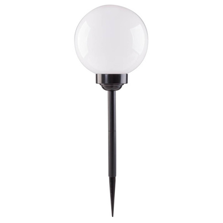 LED solární zahradní lampa s hroty bílá koule 25 cm