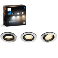 LED Milliskin zapuštěná pod omítku 3x 4,2W CCT kulatá pohyblivá PHILIPS HUE Bluetooth