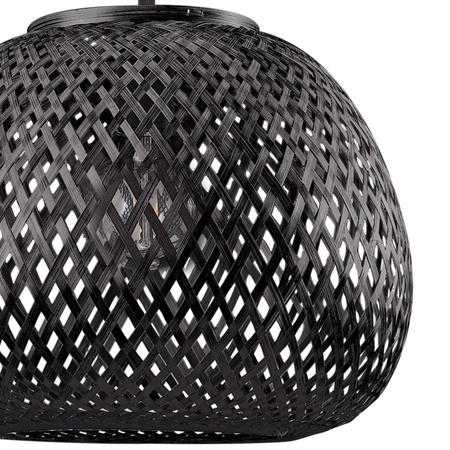 Stropní závěsné svítidlo E27 Black BAMBOO NATURAL Sanico Goldlux