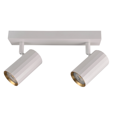 Nástěnné a stropní bodové svítidlo 2x GU10 White Gold NICEA Sanico Goldlux