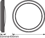 LED stropní svítidlo ORBIS Rám 32W 3300lm Teplá bílá-Studená bílá 50cm SMART+ WiFi LEDVANCE