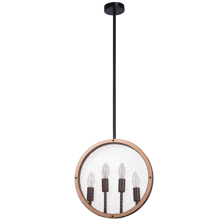 Retro vintage stropní závěsné svítidlo 4x E14 černá + zlatá ARETE IL MIO GOLDLUX (Polux)