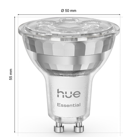 3x LED GU10 Reflector PAR16 4,7W = 50W 345lm 2200-6500K CCT + RGB SMART Smart Bluetooth ZigBee White and Color Ambiance + Bridge Bridge Philips HUE Starter Kit