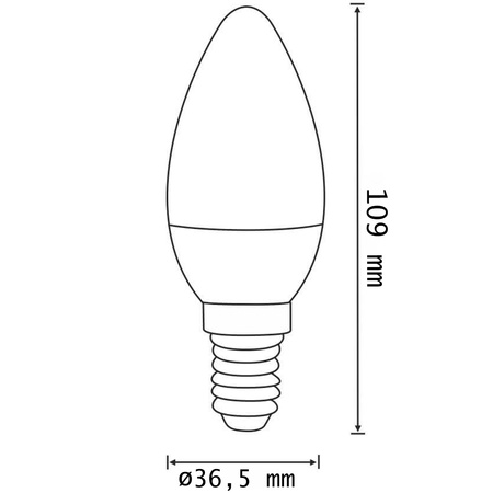 LED žárovka E14 C37 7W = 60W 806lm 3000K Teplá bílá 220° Mléčná TOSHIBA