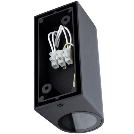 Zahradní nástěnná lampa 2x GU10, Černá ALLIUM LUMILED