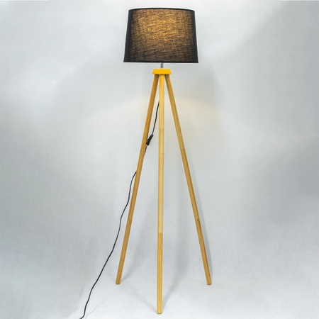 Stojací lampa E27, Nastavitelnou Výškou Černá CLARA LUMILED