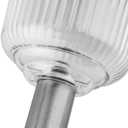 LED SOLAR zahradní lampa. chrom. 6000K. Studená bílá. 41cm