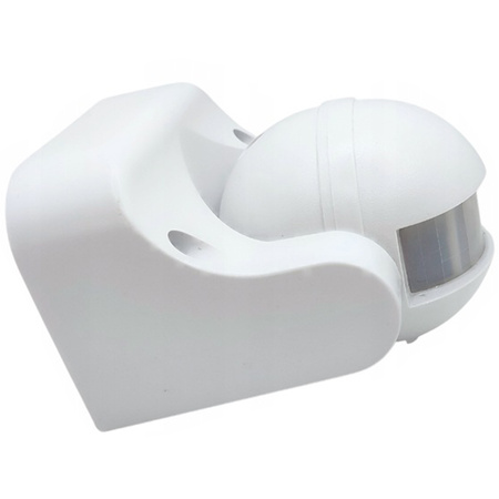 PIR pohybový a soumrakový senzor 180° 12m IP44 Bílá