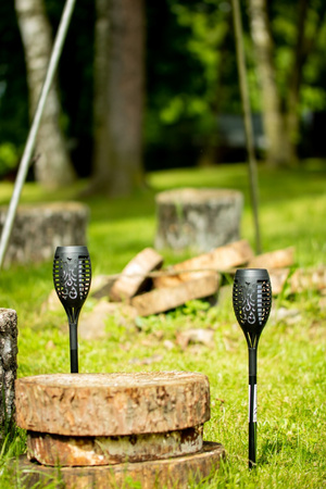 Solární zahradní lampa LARGE TORCH LED efekt plamene 1700K