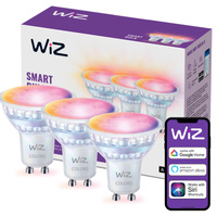 3x LED žárovka GU10 PAR16 4,7W = 50W 2200-6500K + RGB SMART WiFi/Bluetooth WiZ