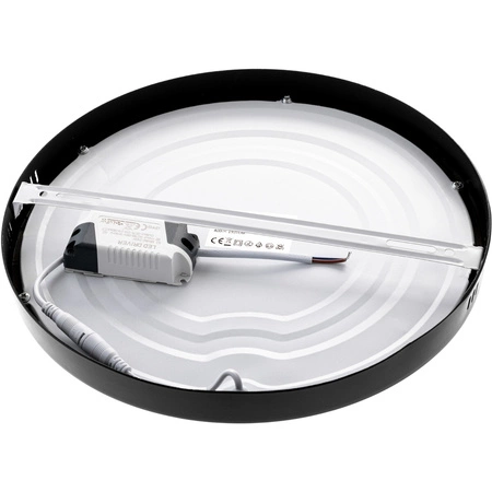 Přisazené stropní svítidlo LED panel 24W 4000K Černé kulaté Proma LVT