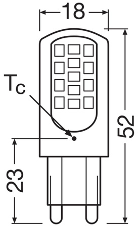 LED žárovka s kapslí G9 4W = 40W 470lm 2700K Warm 300° Dimmable Ledvance
