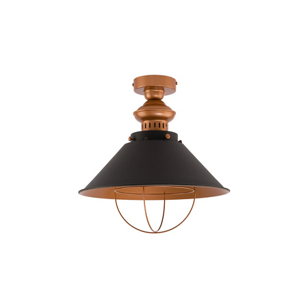 GARRET I 9247 Nowodvorski Černo-měděná závěsná lampa E27 z průmyslové oceli