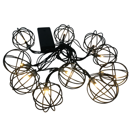 LED zahradní girlanda na baterie 2.1 m. napájení 2xAA bateriemi VIBORG. Black GOLDLUX (Polux)